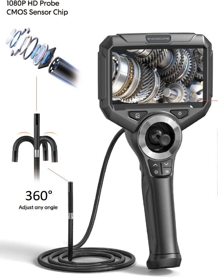 Opti-mize video endoscoop - 1 meter lengte 6 mm diameter 360 graden 2